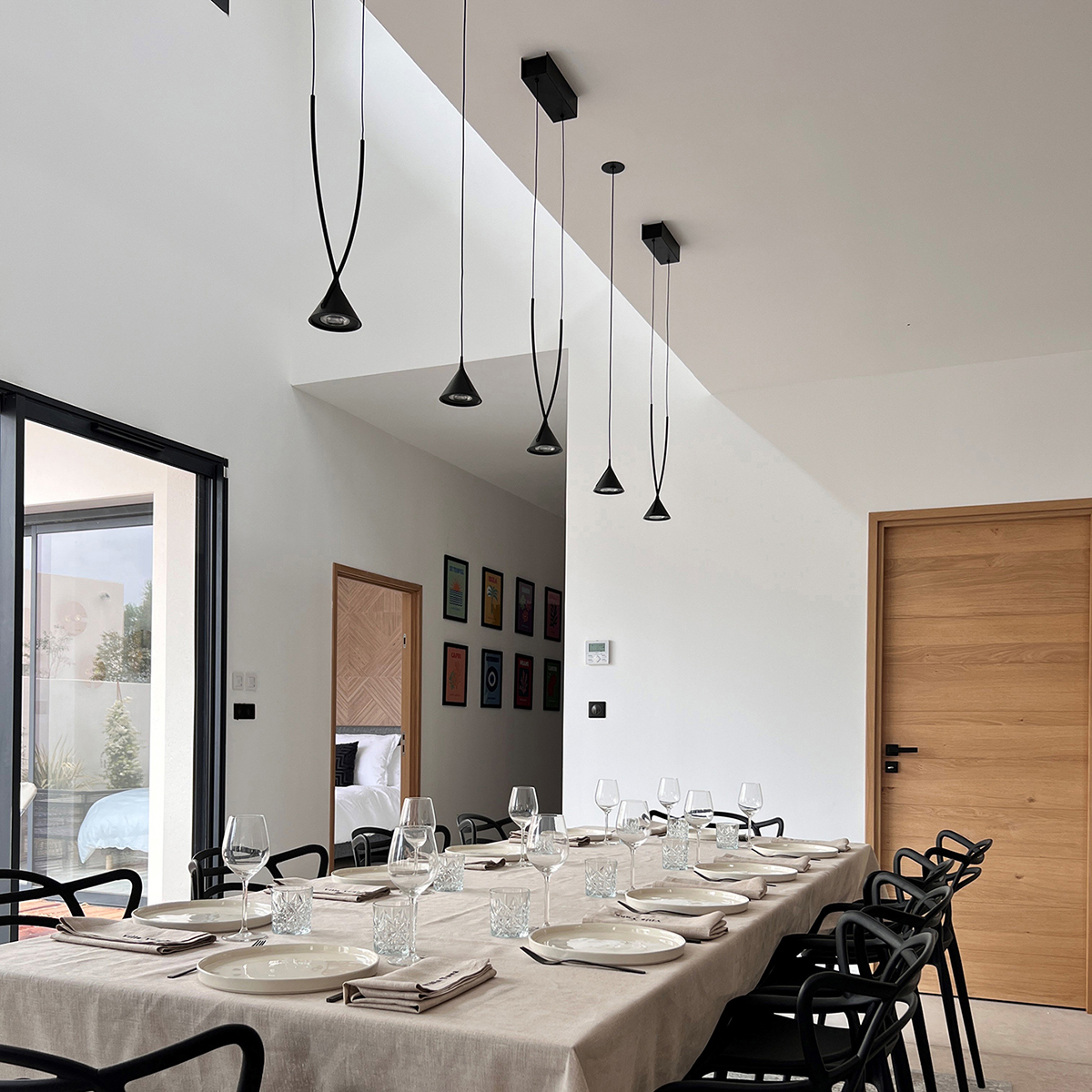 Matte Black Funnel Pendant Light 2 Matte Black Funnel Pendant Light - Image 2