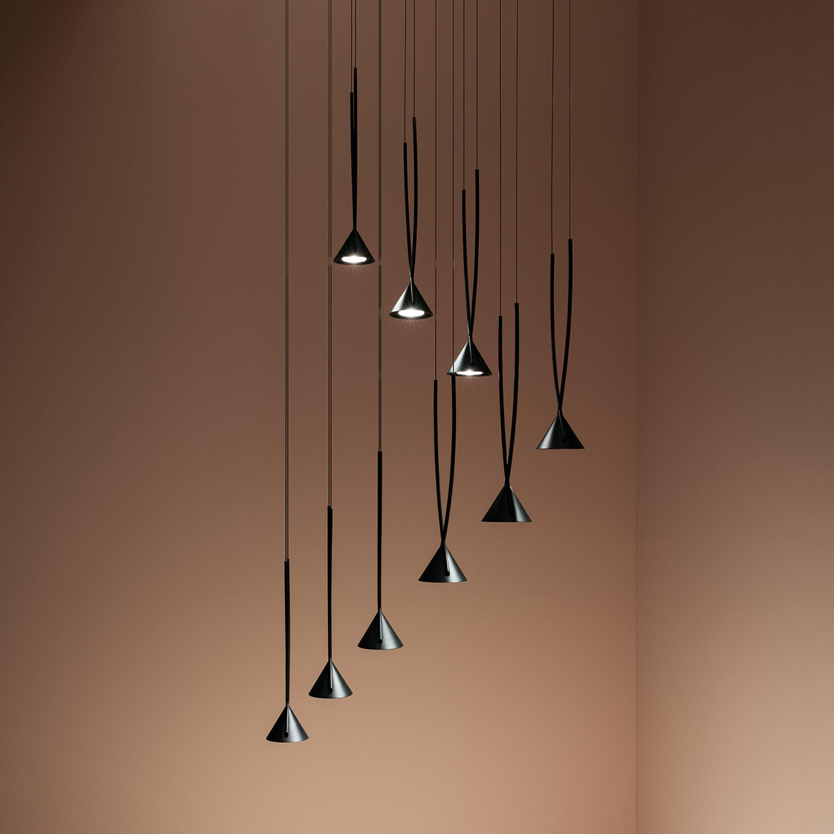 Matte Black Funnel Pendant Light 1 Matte Black Funnel Pendant Light