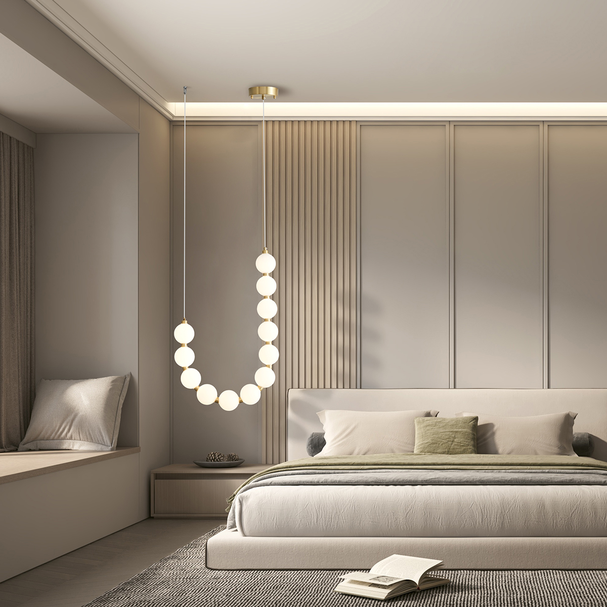 Pearl Necklace Pendant Light 4 Pearl Necklace Pendant Light - Image 4