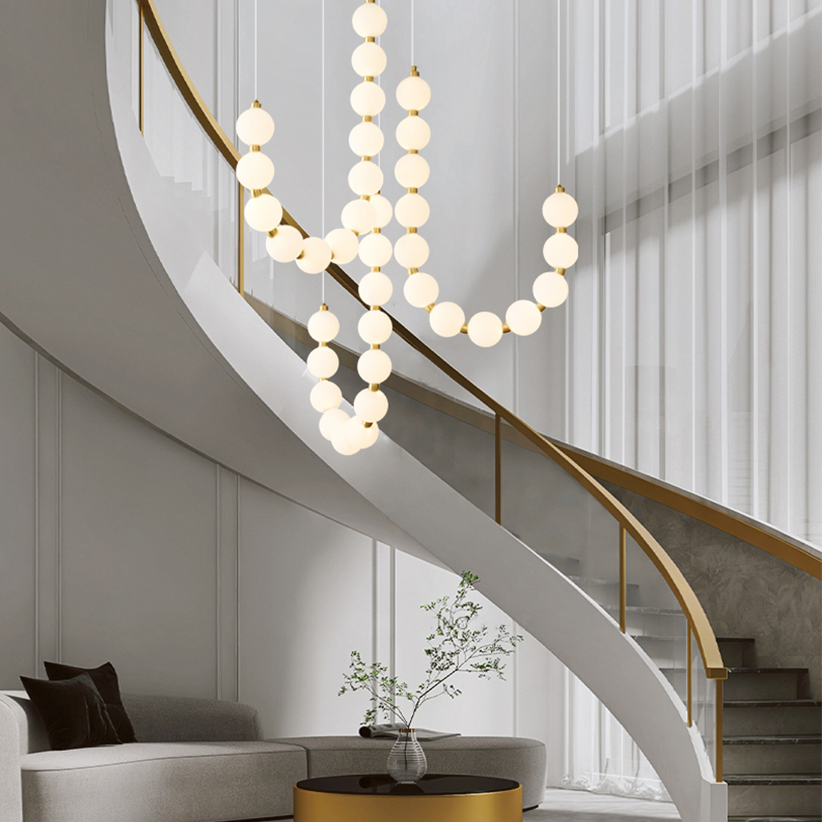 Pearl Necklace Pendant Light 7 Pearl Necklace Pendant Light - Image 7