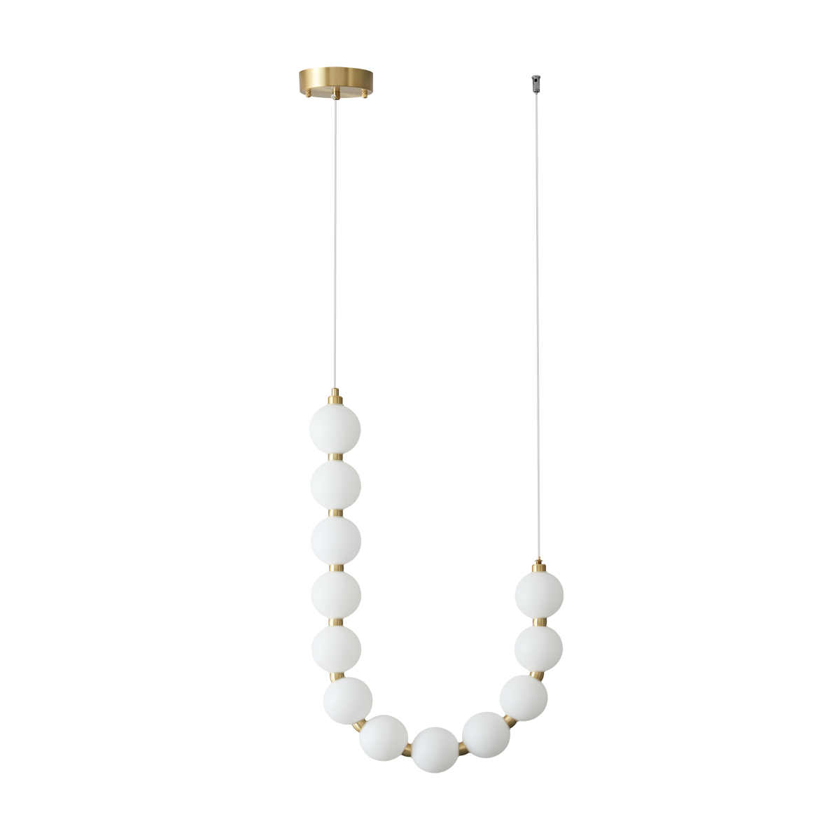 Pearl Necklace Pendant Light 1 Modern U-shaped gold and white PE pendant light for living room and bedroom