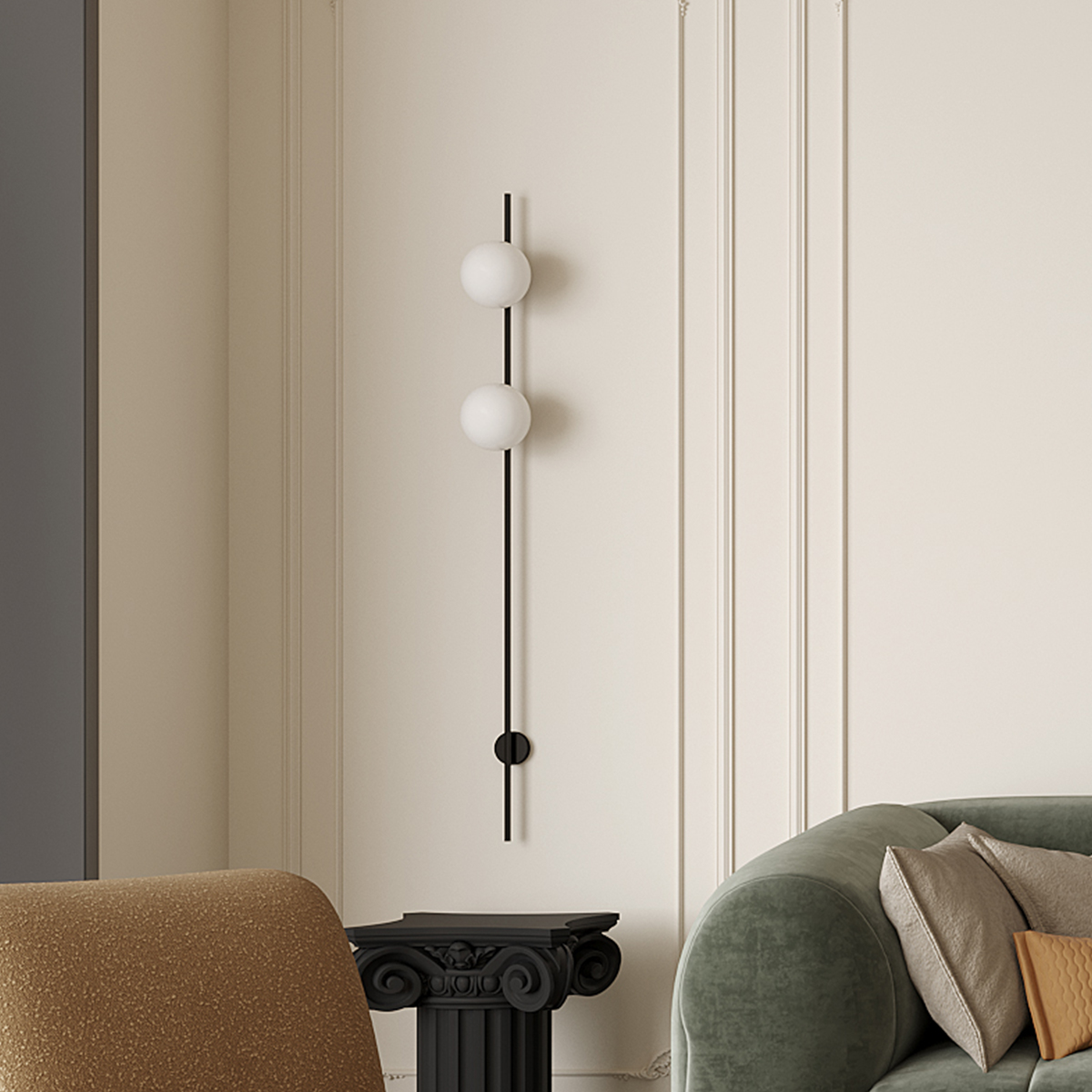 Mid-century modern globe wall sconce 6 Mid-century modern globe wall sconce - Image 6