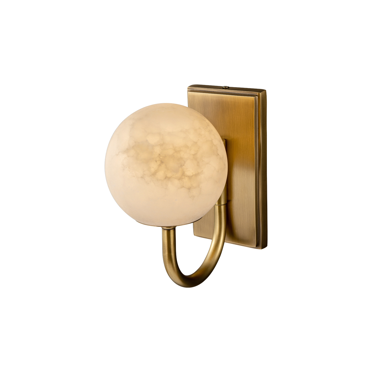 Modern Brass Curved Arm Sconce 4 Modern Brass Curved Arm Sconce - Image 4