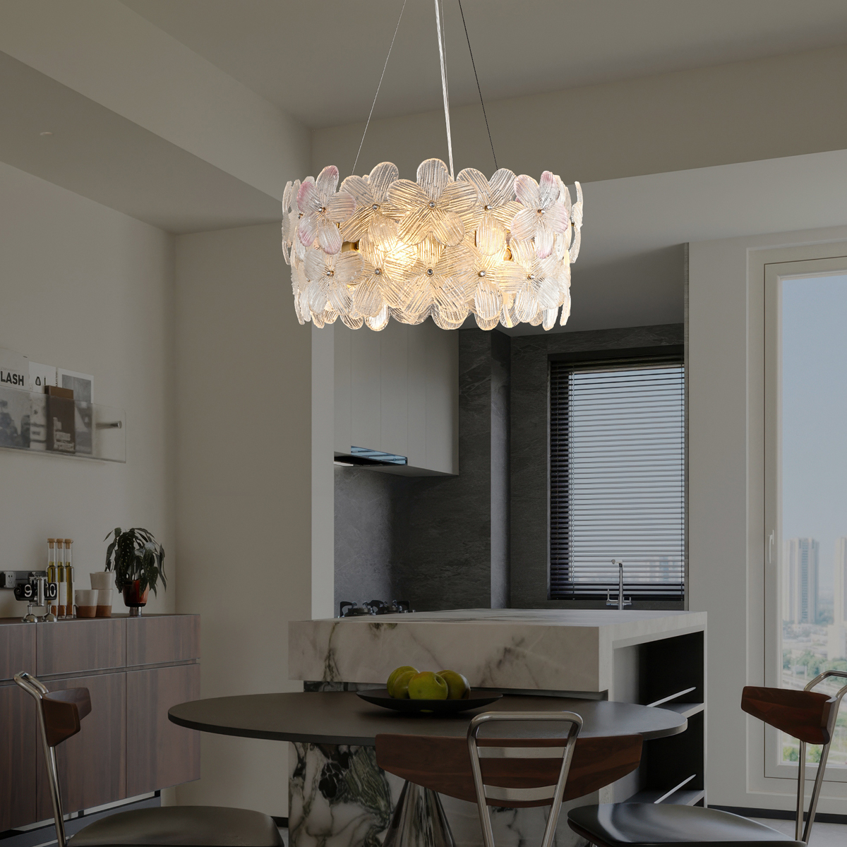 Modern Luxury Flower Petal Chandelier 4 Modern Luxury Flower Petal Chandelier - Image 4