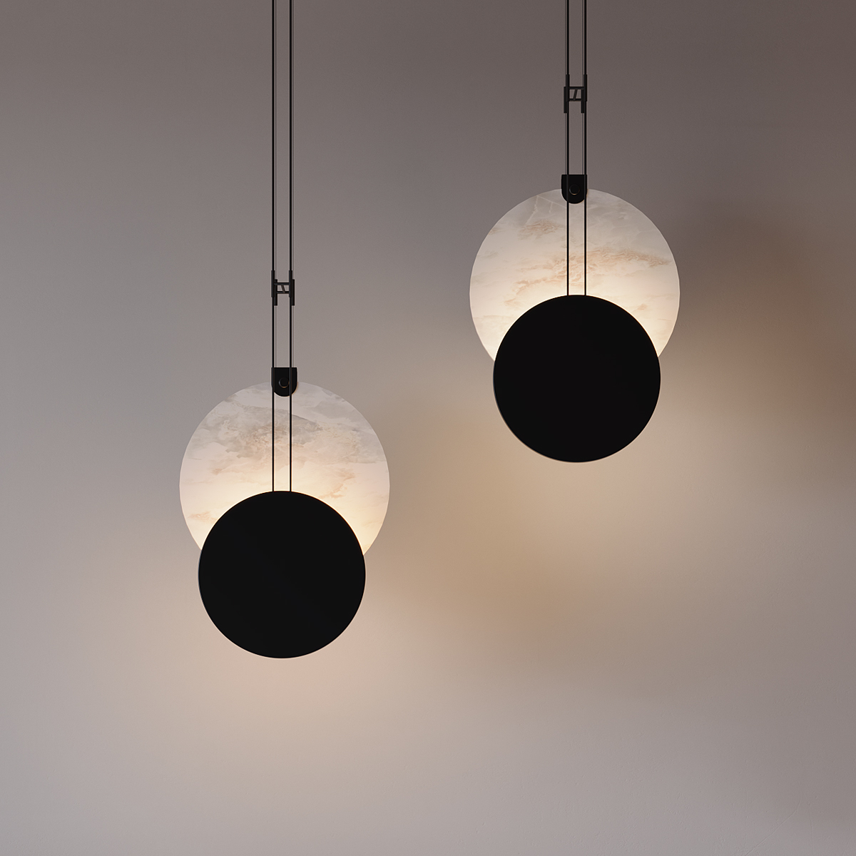 Elevate Your Ambiance: Softly Glowing Marble-Effect Pendants 2 Elevate Your Ambiance: Softly Glowing Marble-Effect Pendants - Image 2