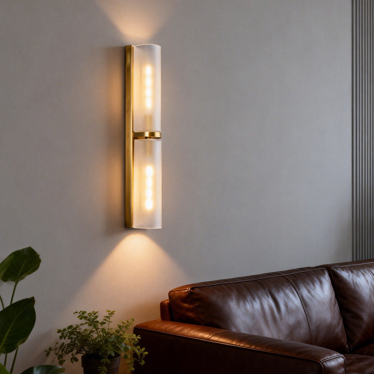 Frosted Glass Tube Sconce 2 Frosted Glass Tube Sconce - Image 2