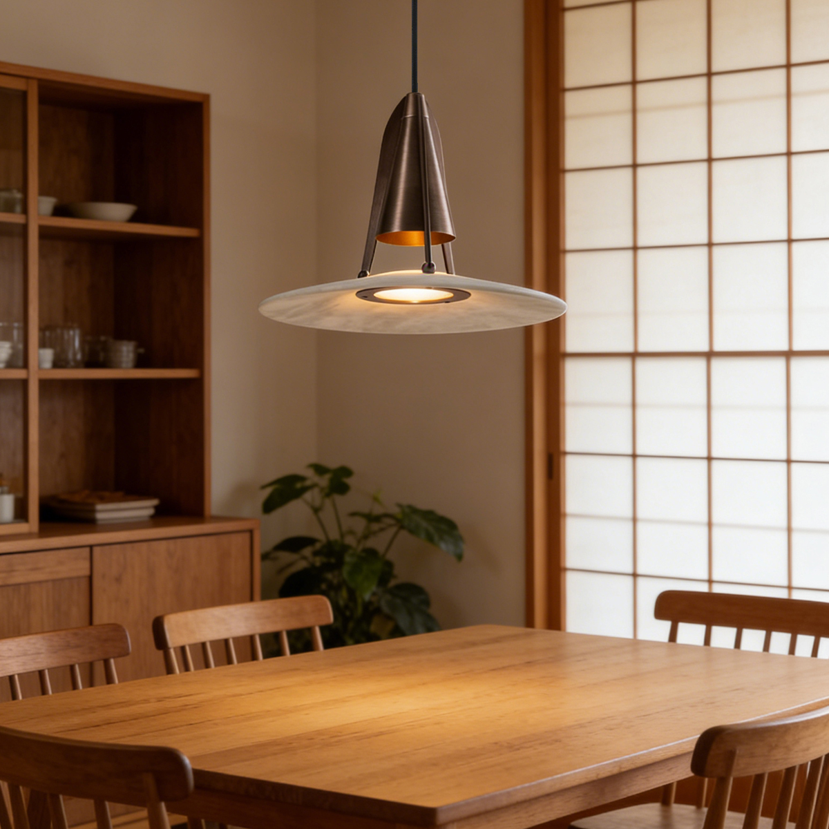 Alabaster Disc Pendant Light 5 Alabaster Disc Pendant Light - Image 5