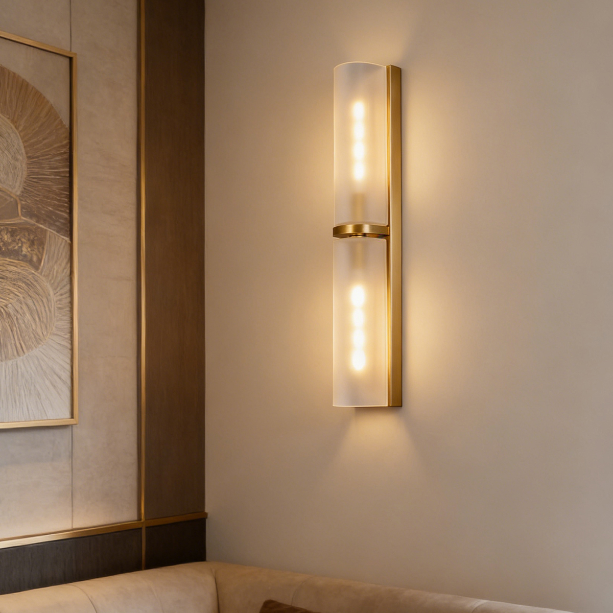 Frosted Glass Tube Sconce 5 Frosted Glass Tube Sconce - Image 5