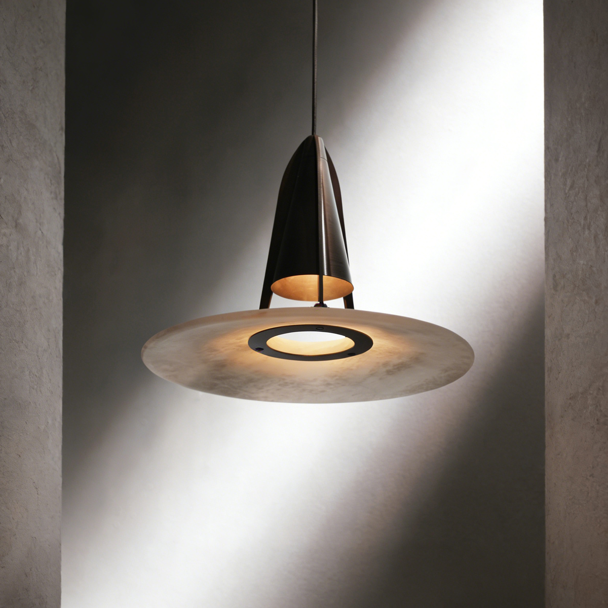 Alabaster Disc Pendant Light 7 Alabaster Disc Pendant Light - Image 7