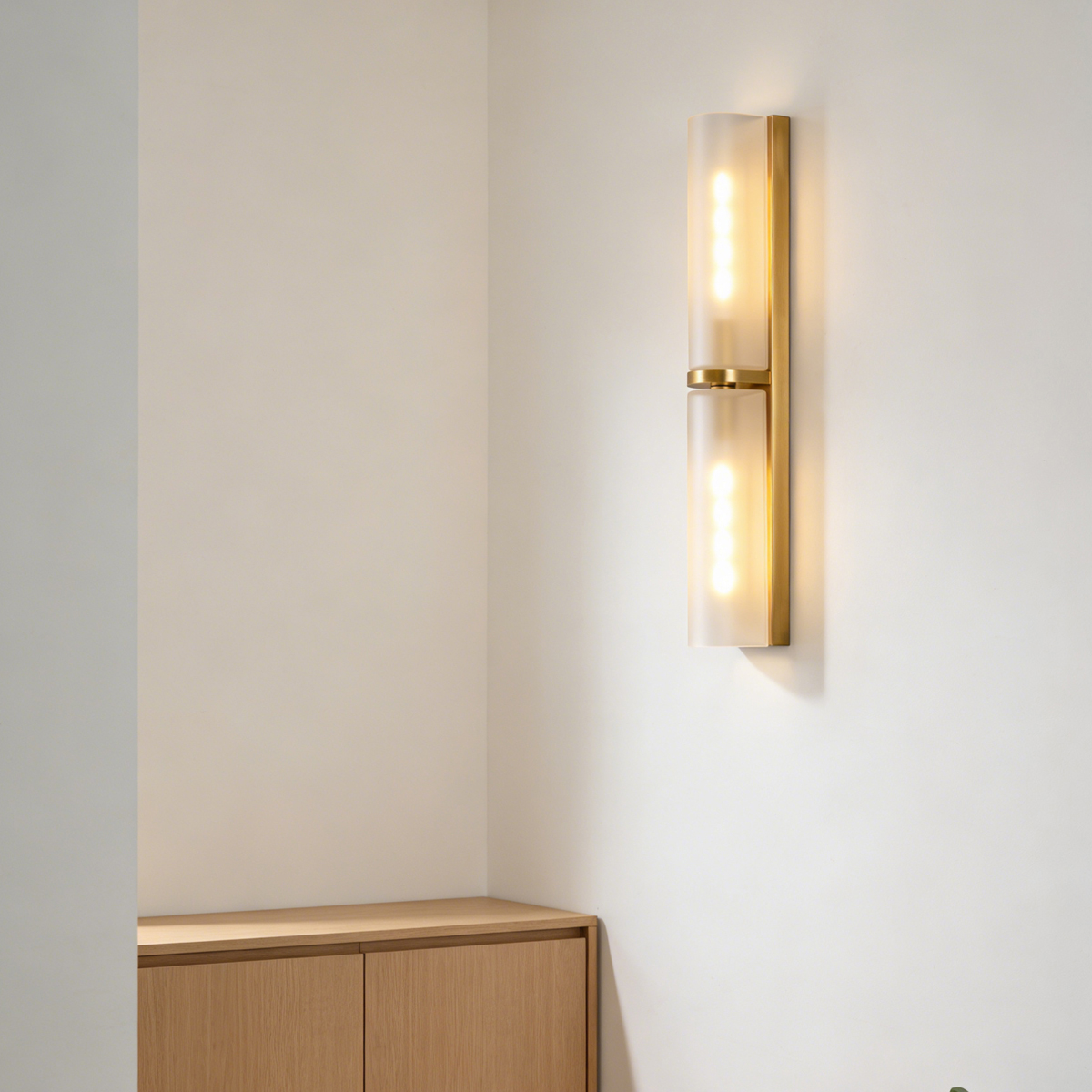 Frosted Glass Tube Sconce 7 Frosted Glass Tube Sconce - Image 7